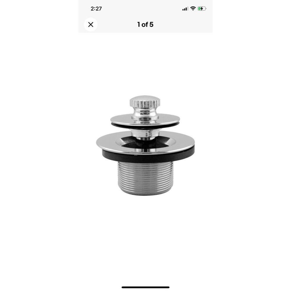 1-1/2” NPSM Thread Twist‎ & Close Bath Drain Plug, Coarse, D3324